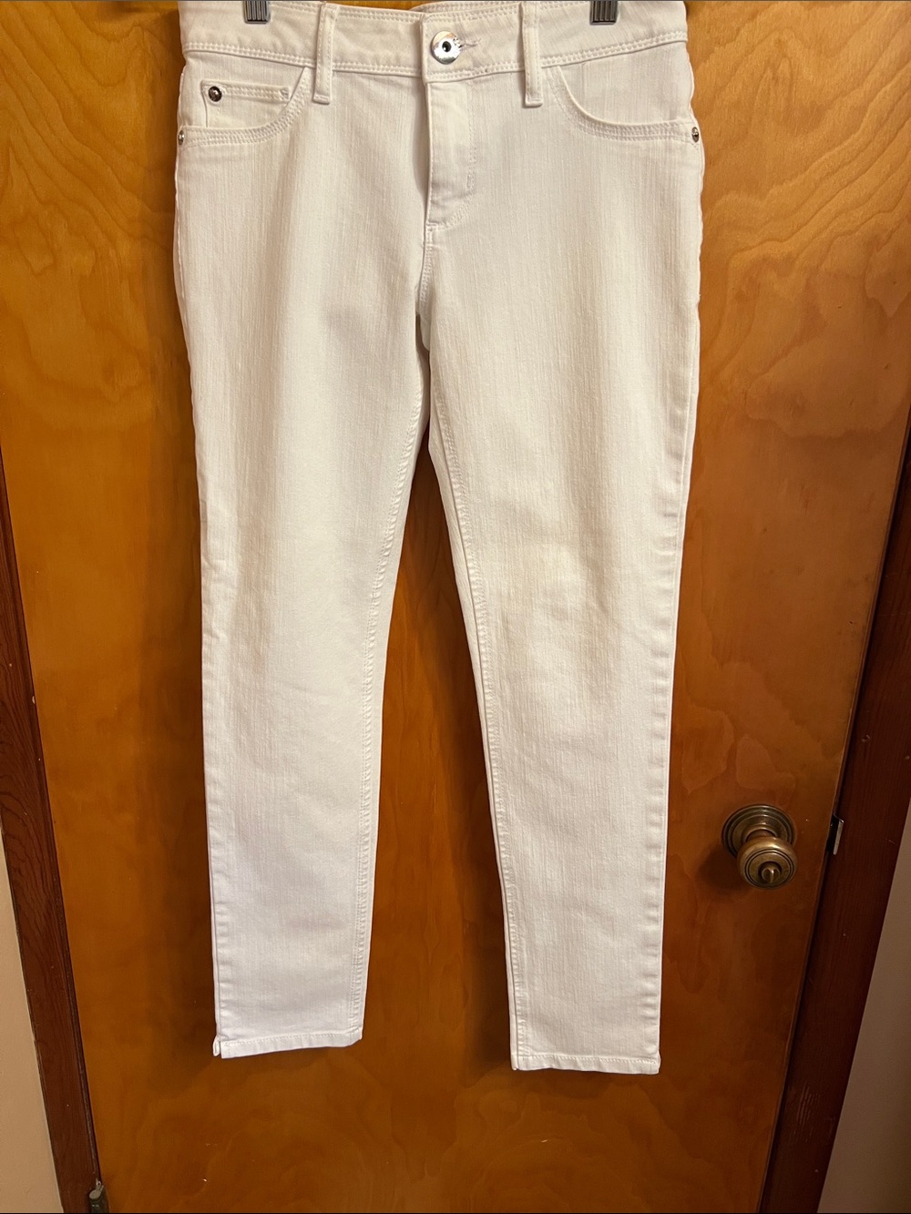 Pre-Owned DL1961 Angel Skinny Ankle White Jeans Size Waist 26